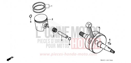 KURBELWELLE/KOLBEN CR500R1 de 2001