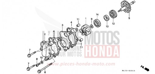 WASSERPUMPE CR500RR de 1994