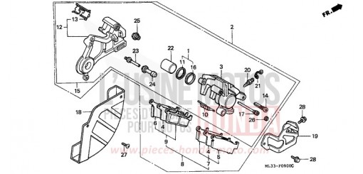 HINTERRAD-BREMSSATTEL CR500RR de 1994