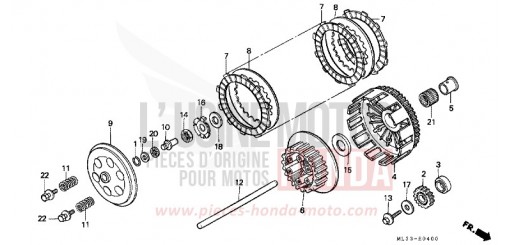 KUPPLUNG CR500RT de 1996