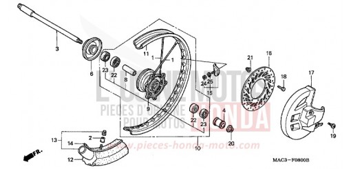 VORDERRAD CR500RX de 1999