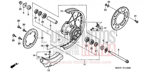 HINTERRAD CR500RX de 1999