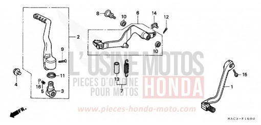 SCHALTPEDAL/BREMSPEDAL/KICKSTARTER-ARM CR500RX de 1999