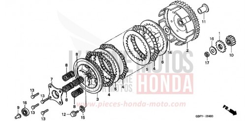 KUPPLUNG CR80R1 de 2001