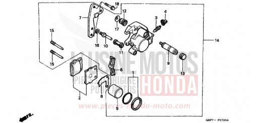 VORDERRAD-BREMSSATTEL CR80R1 de 2001