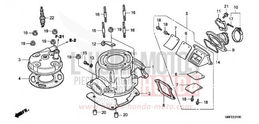 ZYLINDERKOPF CR85R7 de 2007