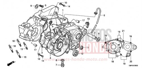 KURBELGEHAEUSE CR85R7 de 2007