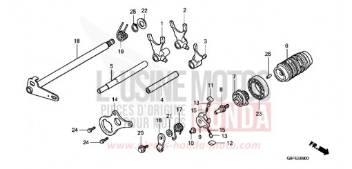 SCHALTTROMMEL CR85R7 de 2007