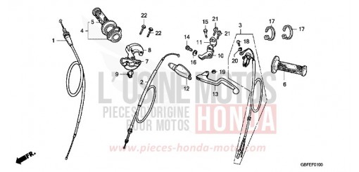 SCHALTER/KABEL CR85R7 de 2007