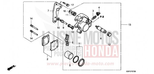 VORDERRAD-BREMSSATTEL CR85R7 de 2007