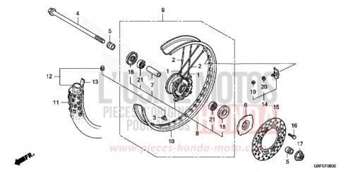VORDERRAD CR85R7 de 2007