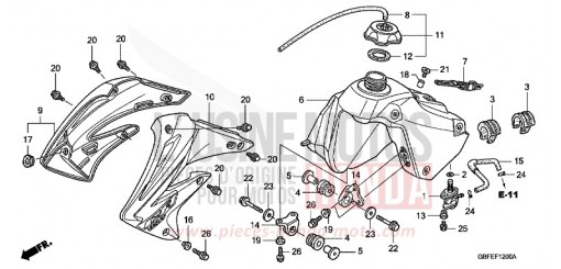 KRAFTSTOFFTANK CR85R7 de 2007