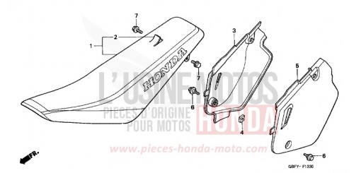 SITZ/SEITENABDECKUNG CR80R2 de 2002