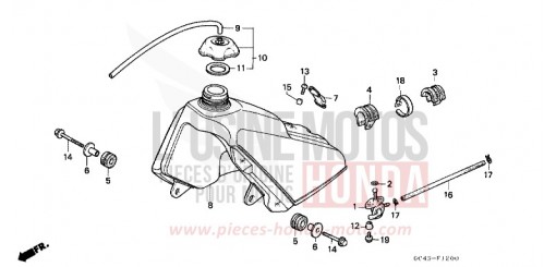 KRAFTSTOFFTANK CR80R2F de 1985
