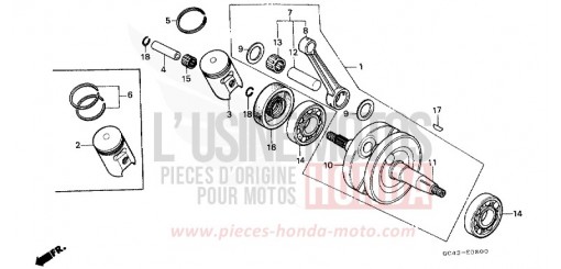 KURBELWELLE/KOLBEN CR80R2G de 1986
