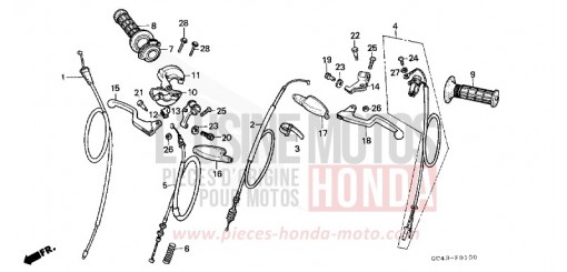 HEBELGRIFF/KABEL CR80RF de 1985