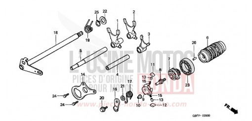 SCHALTTROMMEL CR80RB2 de 2002