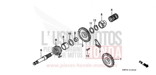 KICKSTARTERSPINDEL CR80RBT de 1996