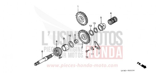 KICKSTARTERSPINDEL CR80RJ de 1988