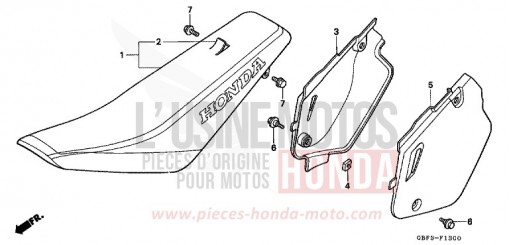 SITZ/SEITENABDECKUNG CR80RBW de 1998