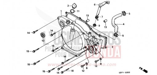 KURBELGEHAEUSEABDECKUNG CR80RBY de 2000