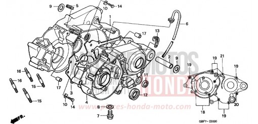 KURBELGEHAEUSE CR80RBY de 2000