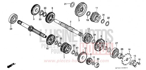GETRIEBE CR80RK de 1989