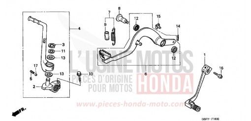 PEDAL/KICKSTARTER-ARM CR80RBY de 2000