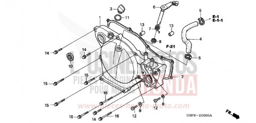 KURBELGEHAEUSEABDECKUNG CR85RB3 de 2003