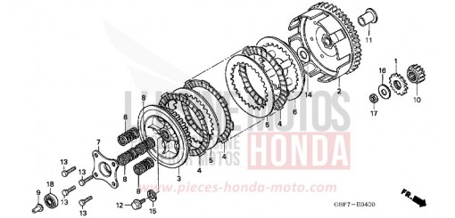 KUPPLUNG CR85RB3 de 2003