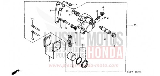 VORDERRAD-BREMSSATTEL CR85RB3 de 2003