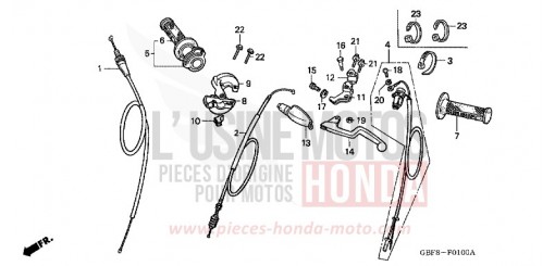HEBELGRIFF/SCHALTER/KABEL CR85RB4 de 2004