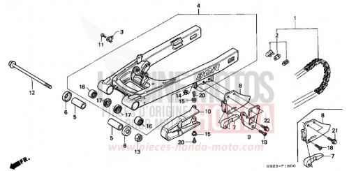 SCHWINGE/ANTRIEBSKETTE CR80RM de 1991