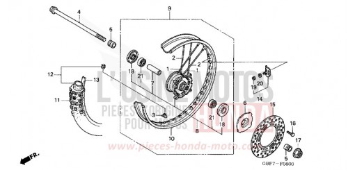 VORDERRAD CR85RB6 de 2006
