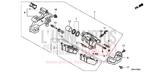 HINTERRAD-BREMSSATTEL CR85RB7 de 2007