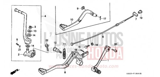 PEDAL/KICKSTARTER-ARM CR80RM de 1991