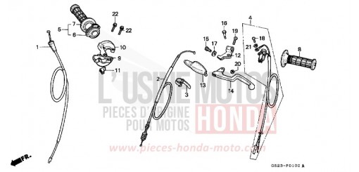 HEBELGRIFF/SCHALTER/KABEL CR80RN de 1992