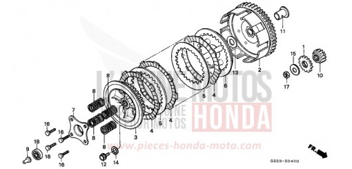 KUPPLUNG CR80RP de 1993