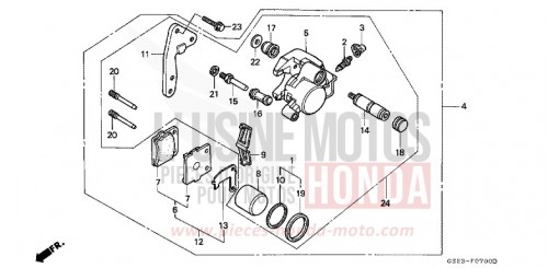 VORDERRAD-BREMSSATTEL CR80RP de 1993