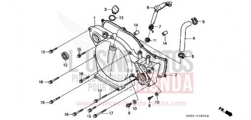 KURBELGEHAEUSEABDECKUNG CR80RR de 1994