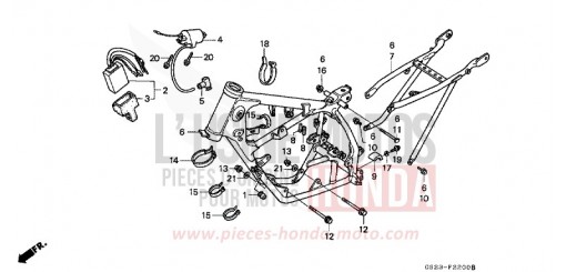 RAHMENKOERPER/ZUENDSPULE CR80RR de 1994