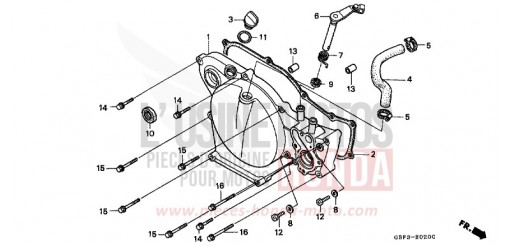 KURBELGEHAEUSEABDECKUNG CR80RV de 1997