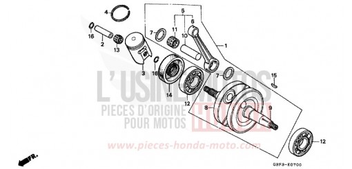 KURBELWELLE/KOLBEN CR80RW de 1998