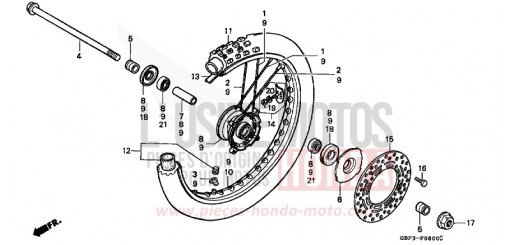 VORDERRAD CR80RW de 1998
