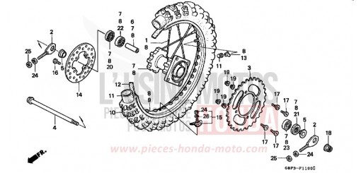 HINTERRAD CR80RW de 1998