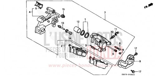 HINTERRAD-BREMSSATTEL CR80RX de 1999