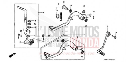PEDAL/KICKSTARTER-ARM CR80RX de 1999