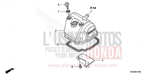 ZYLINDERKOPFDECKEL CRF150R9 de 2009