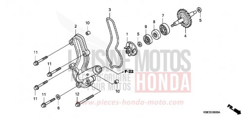 WASSERPUMPE CRF150RB7 de 2007