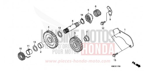 KICKSTARTERSPINDEL CRF150RB9 de 2009